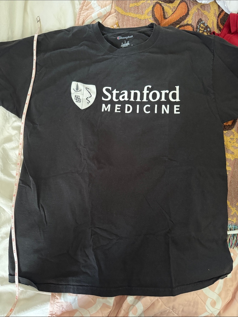 Champion Black Stanford Medicine Logo Tee